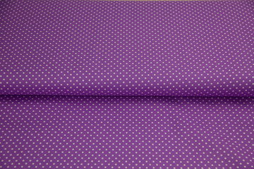 B-Ware 50 cm Baumwollwebware, Tupfen, 2 mm, lila, flieder, gepunktet